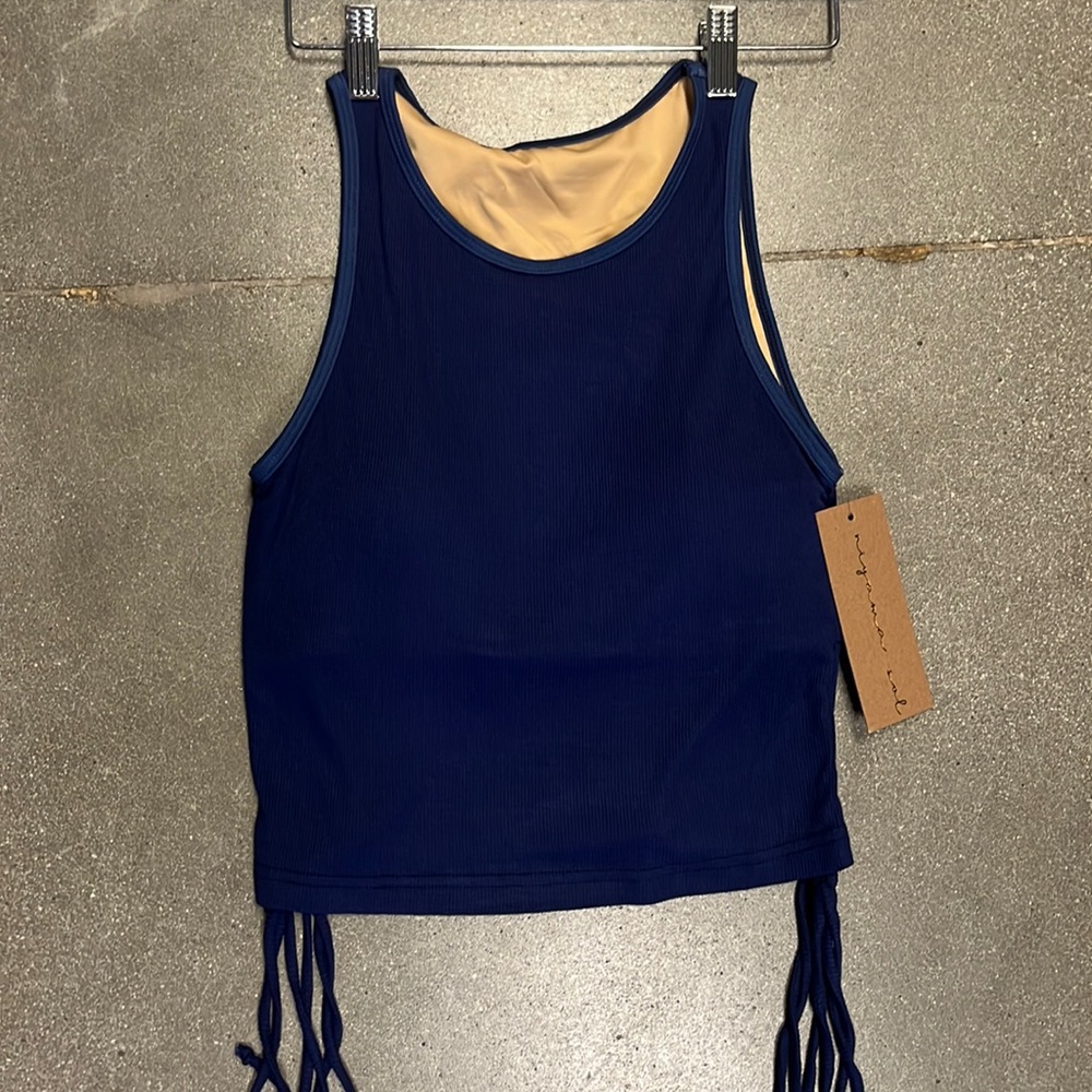 Niyamasol side tie tank bra